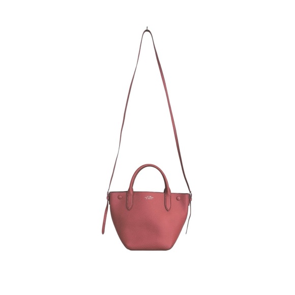 Smythson Pink Red Mini Crossbody Leather‎ Tote - Picture 6 of 11